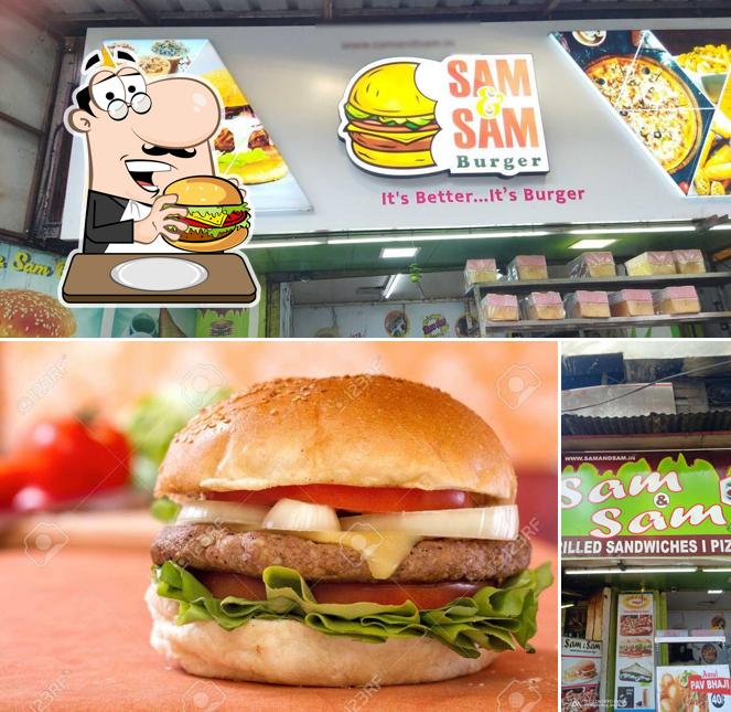 Get a burger at SAM AND SAM SANDWICHES