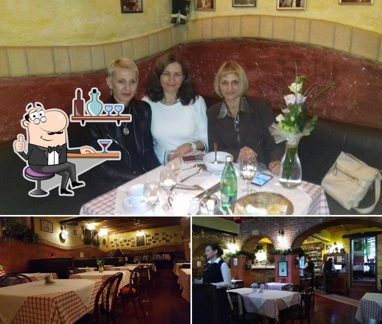 Gli interni di Trattoria Rustica