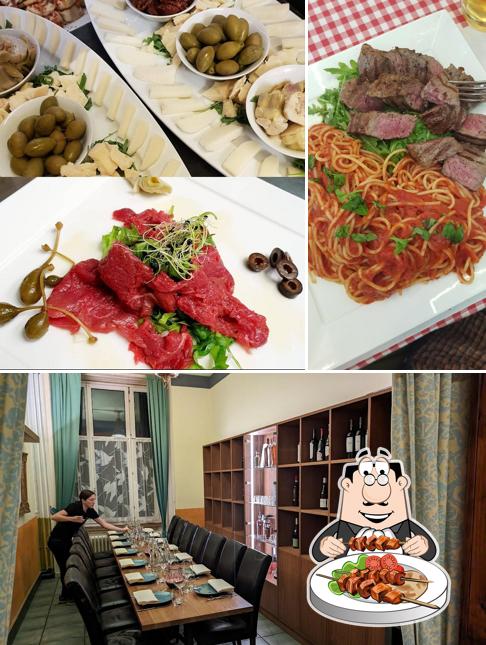 La cibo e interni del ristorante
