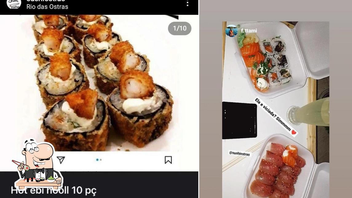 Experimente diferentes opções de sushi