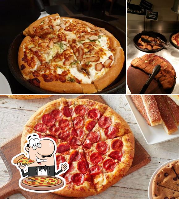 A Pizza Hut, vous pouvez prendre des pizzas