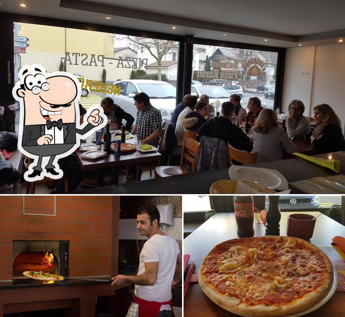 La foto di interni e pizza da Holzofen Pizza Kurier Grappolo Online Bestellen www.holzofengrappolo.ch
