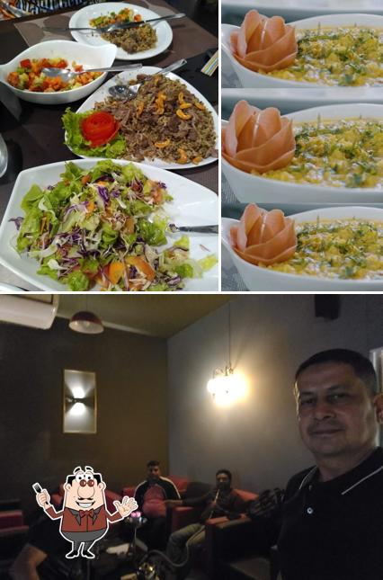Confira a foto apresentando comida e interior a Klev Cozinha
