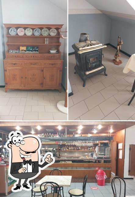 Gli interni di Osteria dalla zorze