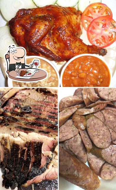 Get meat dishes at Bud's Barbecue