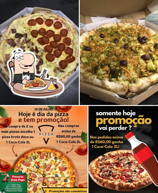 Escolha pizza no Pizzaria Dom Pepe