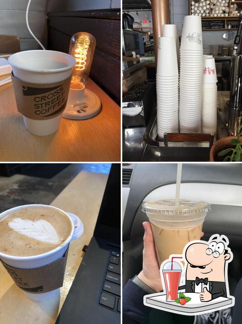 Enjoy a beverage at Cross Street Coffee