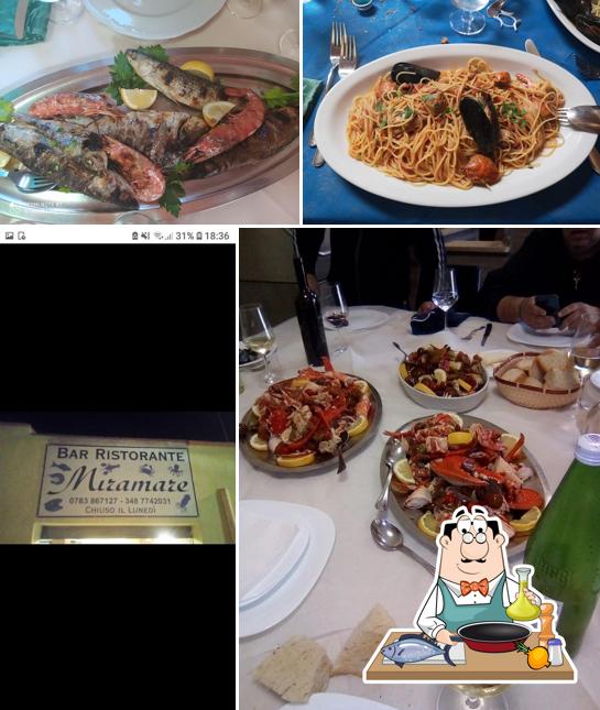 Ristorante Miramare offre un menu per gli amanti dei piatti di mare