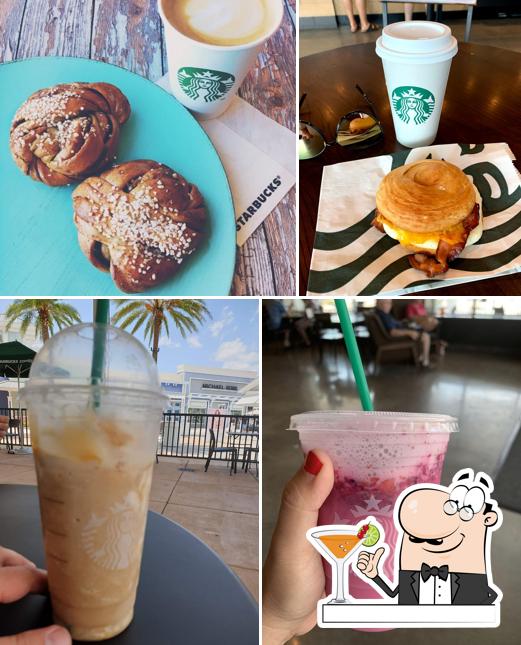 The image of Starbucks’s drink and food
