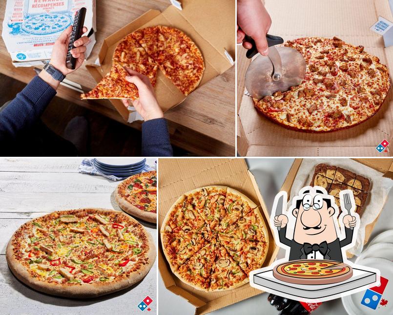 A Domino's Pizza, vous pouvez commander des pizzas