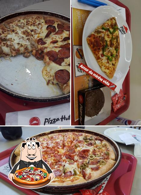 Escolha pizza no Pizza Hut Minas Shopping