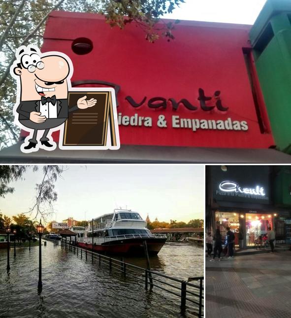 La parte exterior de Avanti Tigre Pizza a la Piedra y Empanadas