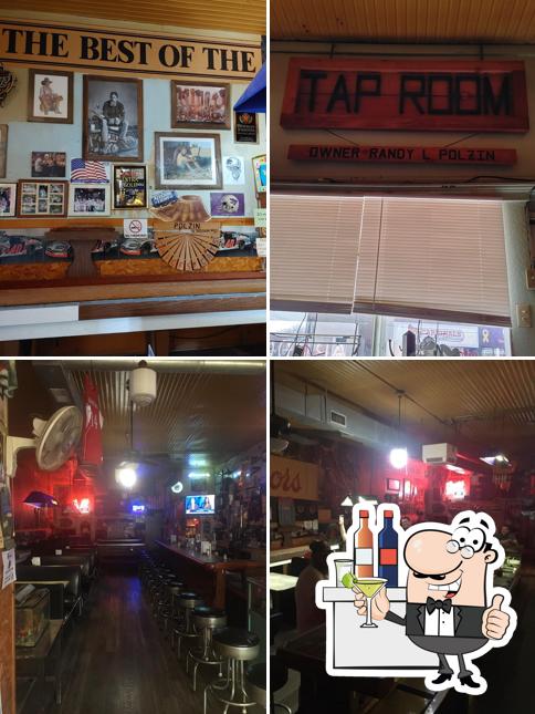 Among various things one can find bar counter and interior at Tap Room