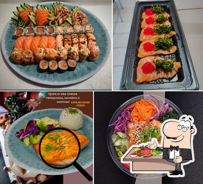Consiga diversos refeições de frutos do mar servidos no Pati Poke Poke - Comida Saudável e Sushi