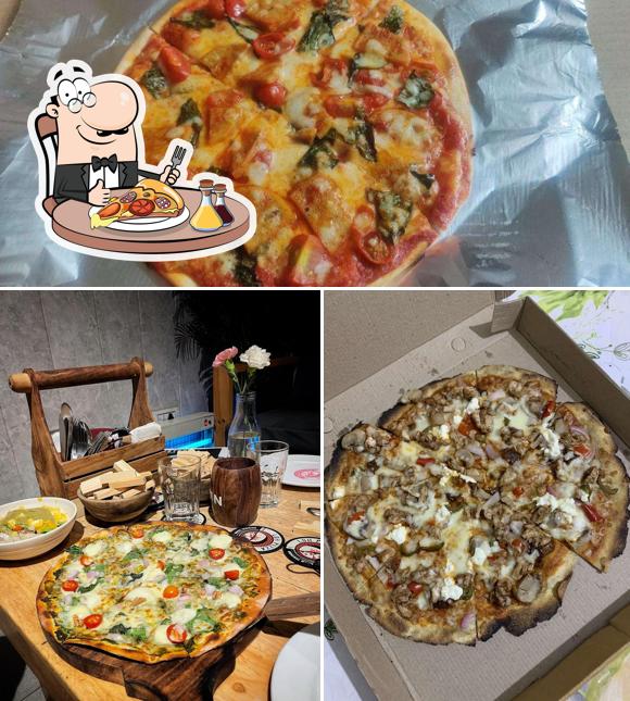 Get pizza at Tejey’s Cafe & Bar