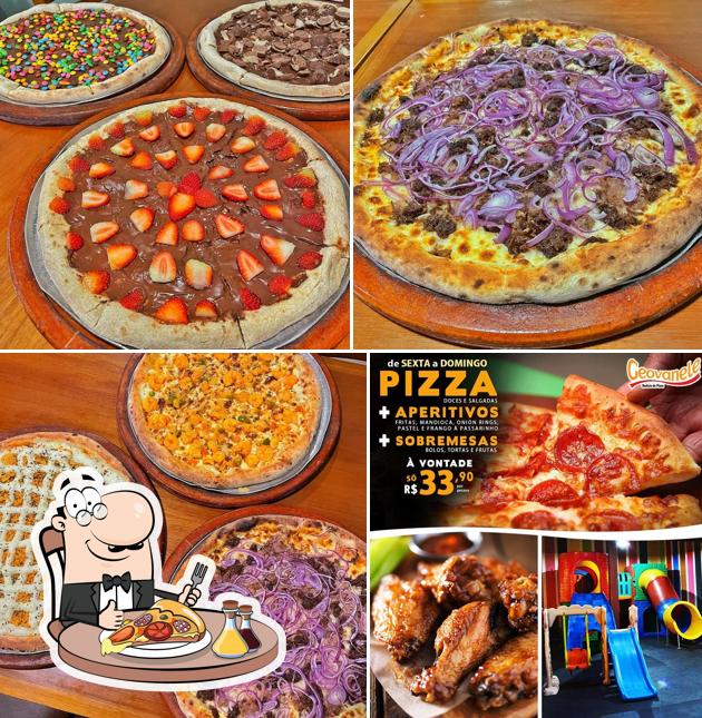 Escolha pizza no Pizzaria Geovanele