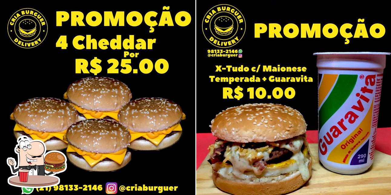 Os hambúrgueres do Cria Burguer irão saciar diferentes gostos