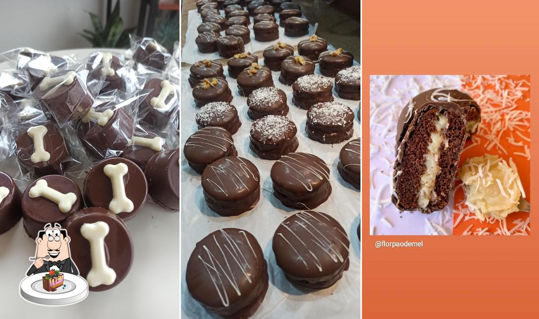 Bolo de chocolate em Flor Pão de Mel