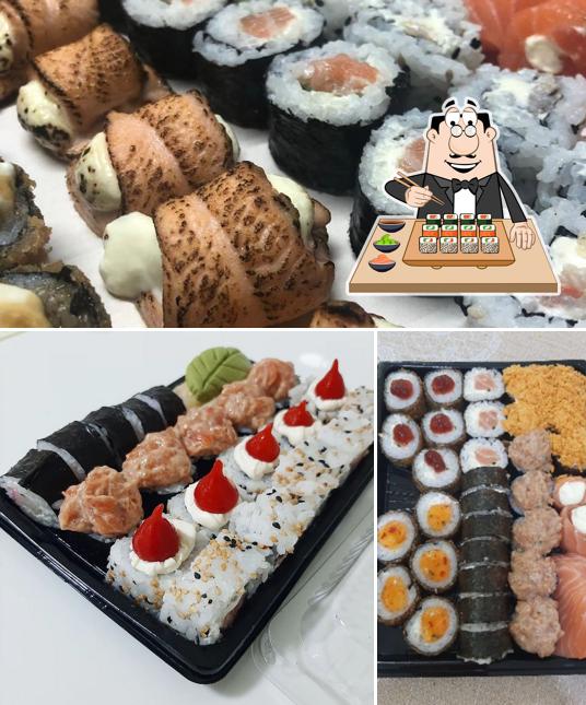 Rolos de sushi são oferecidos por Yorokobi Japa Food