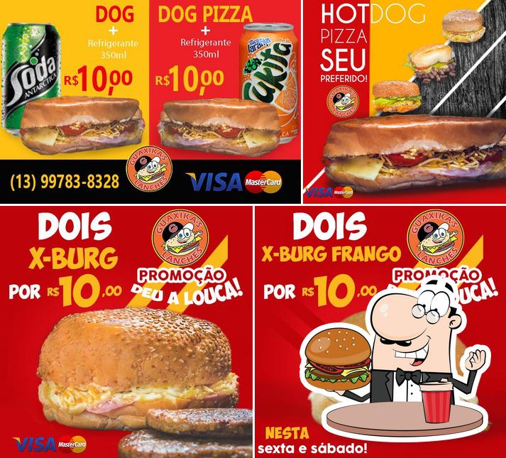Peça um hambúrguer no Guaxikas Lanches