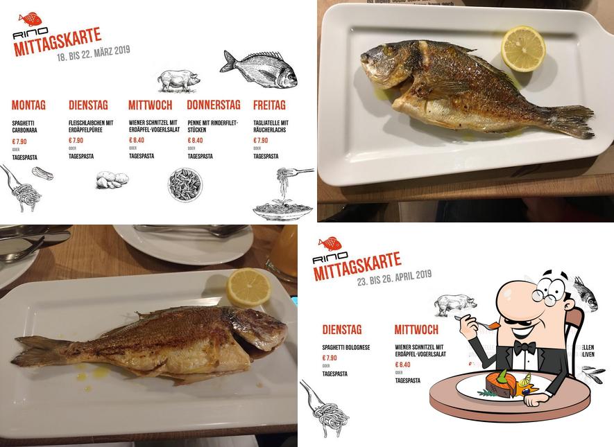 Il y a une sélection de repas à base de poisson