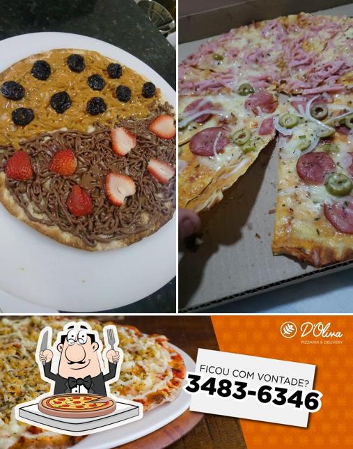 Escolha pizza no Doliva Pizzaria