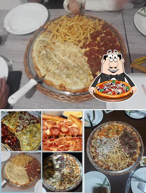 Experimente pizza no PIZZARIA E PORÇÕES AVENIDA