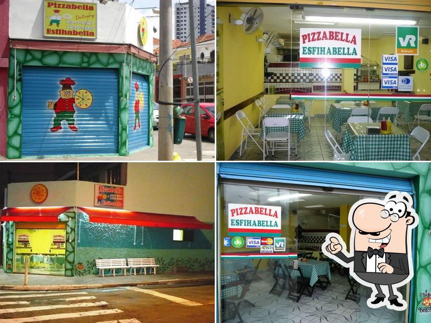 Veja imagens do interior do Pizzabella Esfihabella