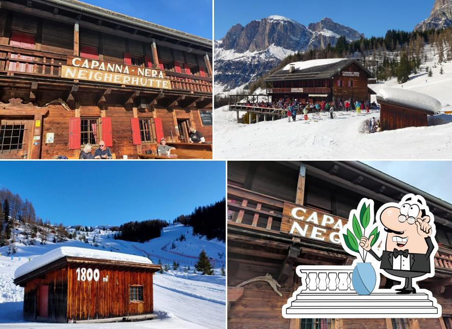 Gli esterni di Rifugio Capanna Nera in Alta Badia