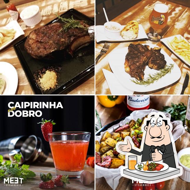 Comida em Meet Steakhouse