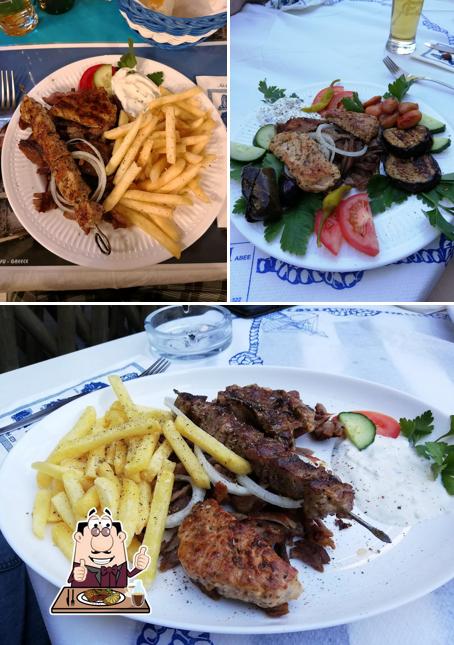 Prova i un pasto a base di carne a Taverna Aphrodite