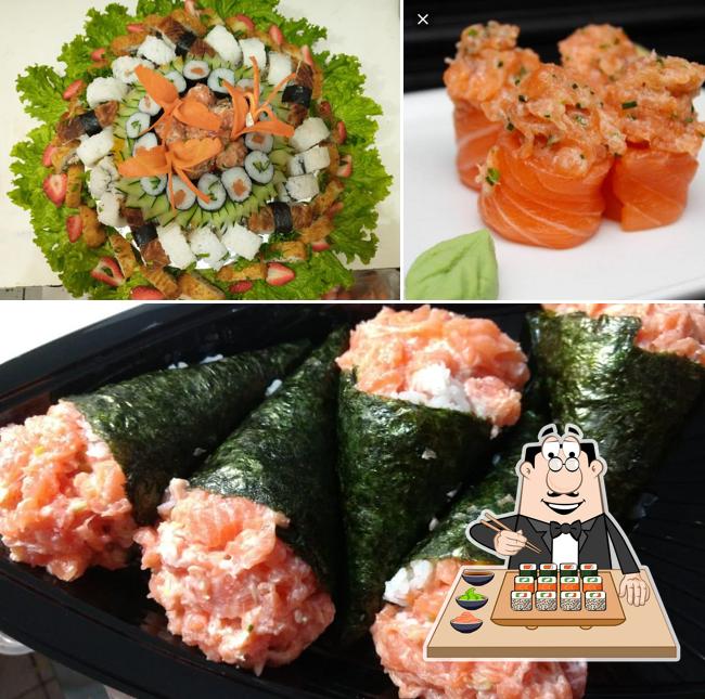 Experimente diferentes opções de sushi