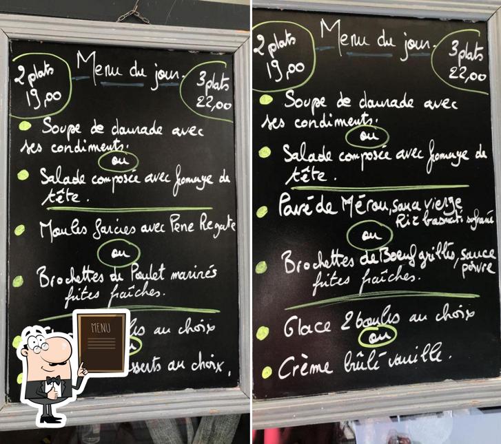 L'atelier présente un tableau affichant le menu