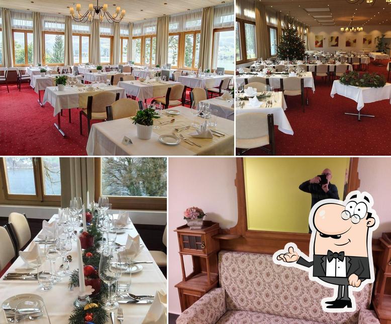 Gli interni di Panoramarestaurant im Hotel Kurhaus am Sarnersee