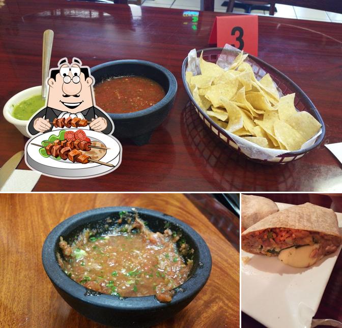 Among different things one can find food and interior at Las Brasas Mexican Grill