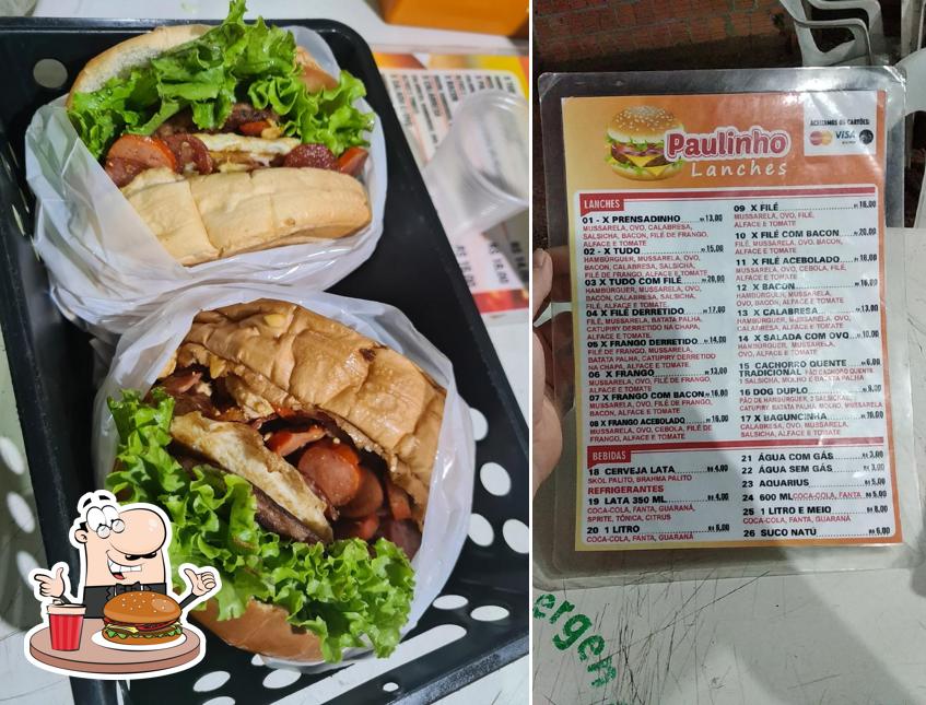 Peça um hambúrguer no Paulinho Lanches