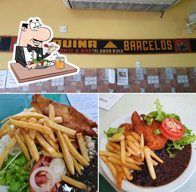 A imagem da comida e exterior no Esquina Barcelos