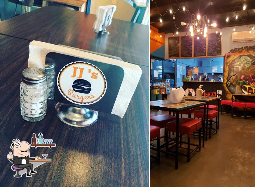 Check out how JJ Burgers and ribs looks inside