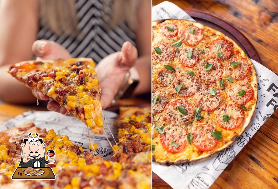 Consiga diferentes variedades de pizza