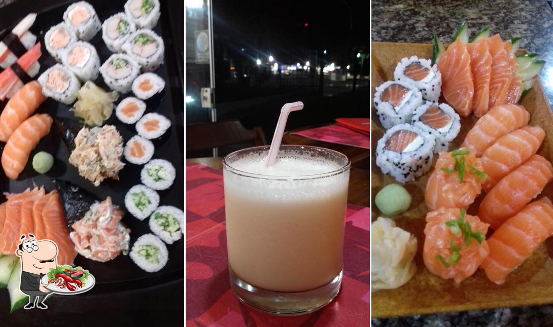 Experimente diversos pratos de frutos do mar servidos no Temaki Pier