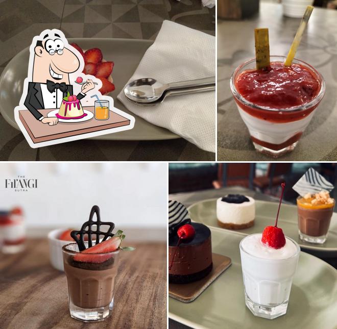The Firangi Sutra ( vegetarian asian & continental ) serves a number of desserts