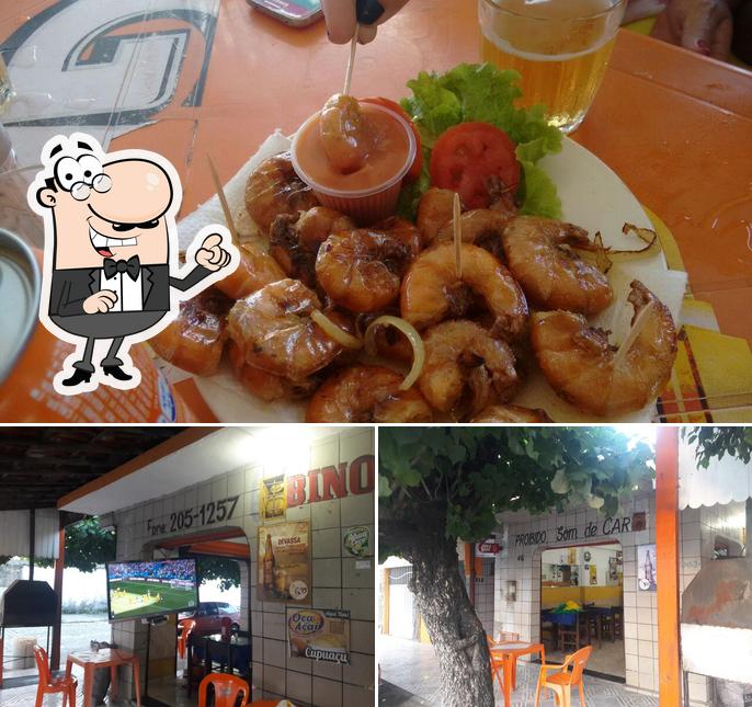 Entre diferentes coisas, interior e comida podem ser encontrados no Bino's Bar e Restaurante