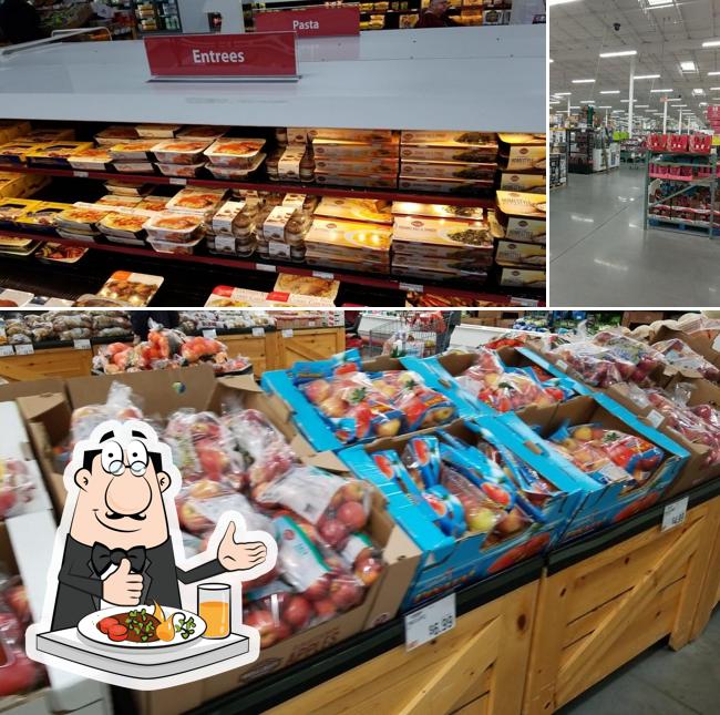 Take a look at the picture showing food and exterior at BJ's Wholesale Club