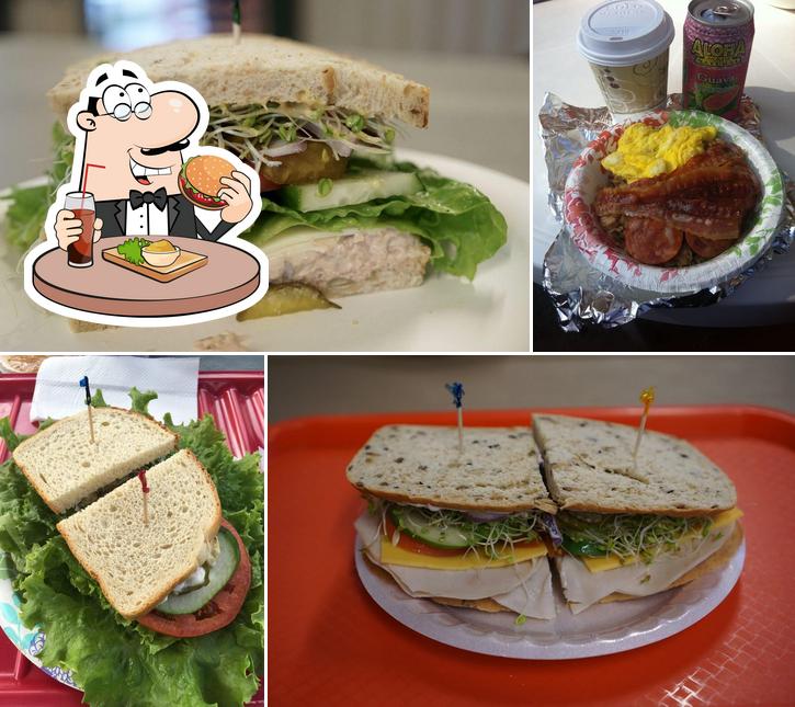 Try out a burger at Eagle's Lighthouse Cafe
