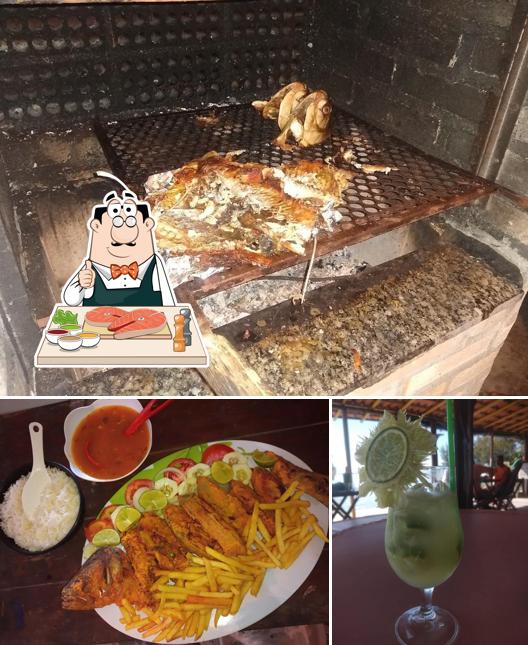 Peixe e fritas em Bar Mare Mansa