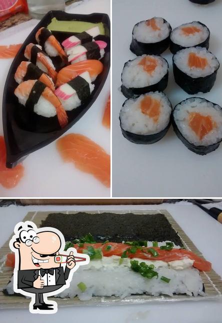 Prove diversas opções de sushi