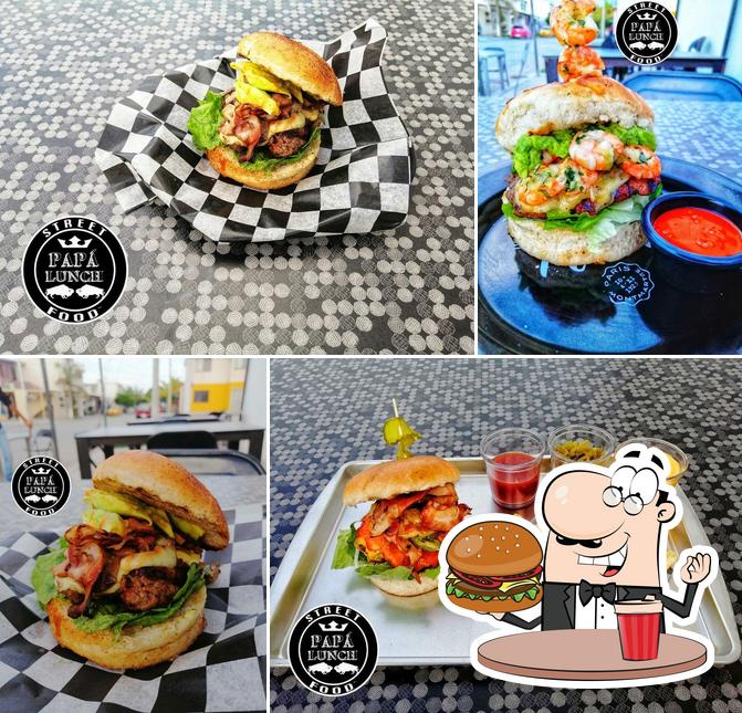 Get a burger at Papá Lunch