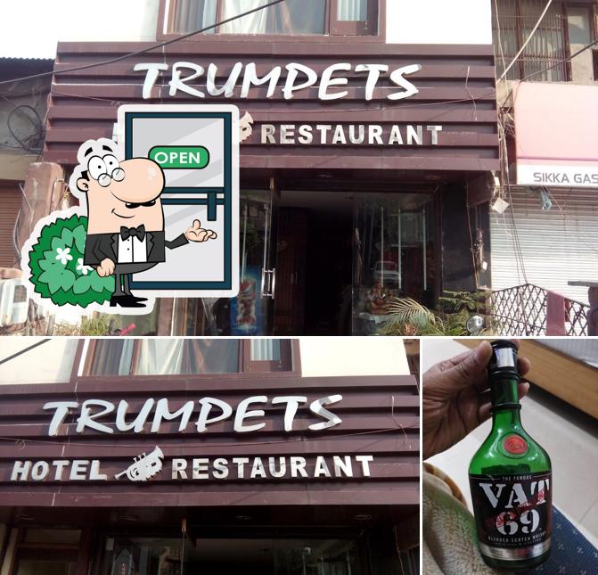 Trumpets Hotel & Restaurant is distinguished by exterior and beer
