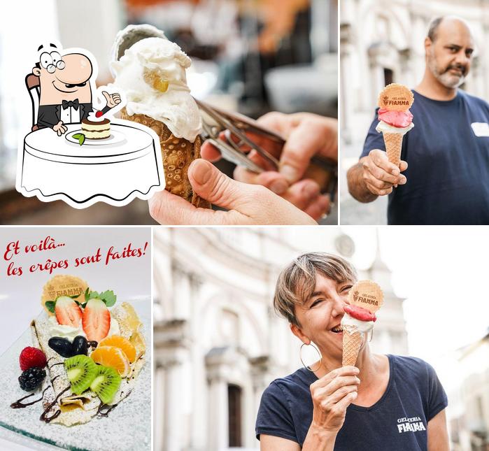 Gelateria Fiamma offre un nombre de desserts