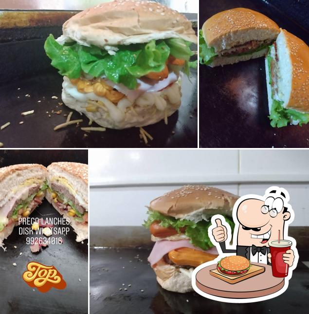 Experimente um hambúrguer no PG lanches & porções